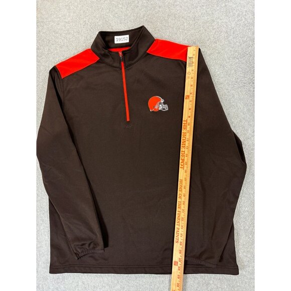 Cleveland Browns NFL Team Apparel 1/4 Zip Sideline Pullover (Men's XL) Brown - Picture 5 of 12